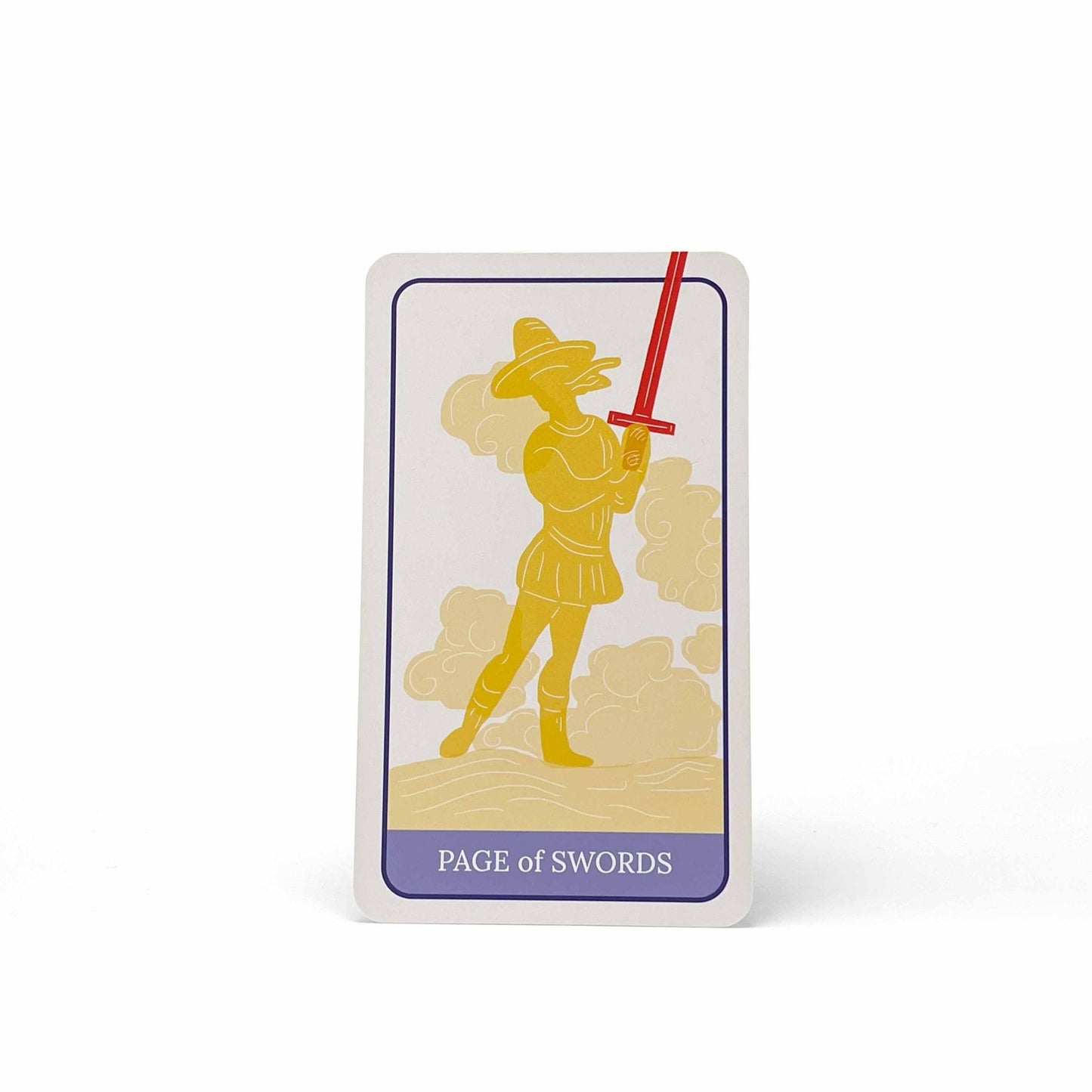 Page of Swords from the Club Tarot deck – a curious, energetic card in this modern tarot deck for beginners.