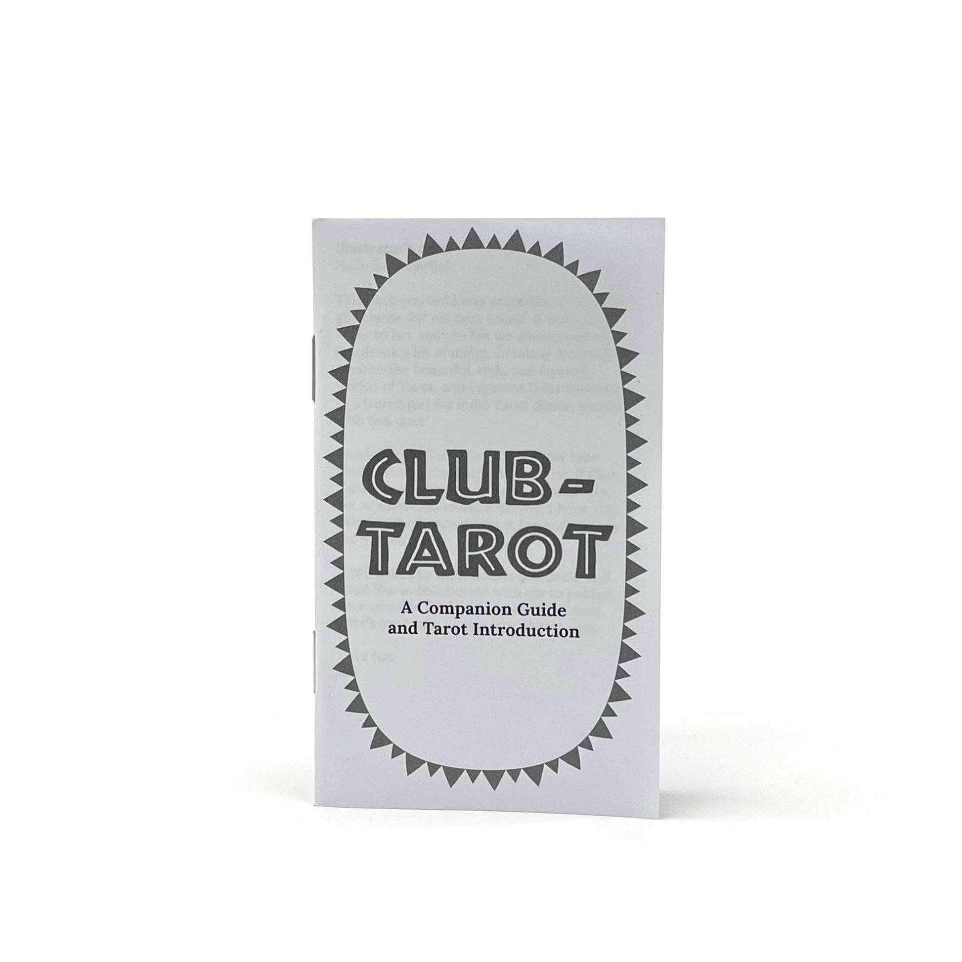 Club Tarot guidebook titled "Companion Guide and Tarot Introduction" against a bright white background.