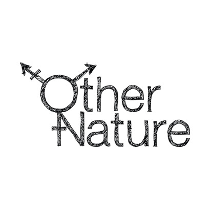 "Other Nature" in black. The O and N are made from a trans* gender symbol.