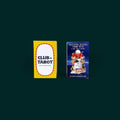 Club Tarot Deck and Ancestral Healing Tarot Deck on dark green background – queer tarot cards with guidebooks